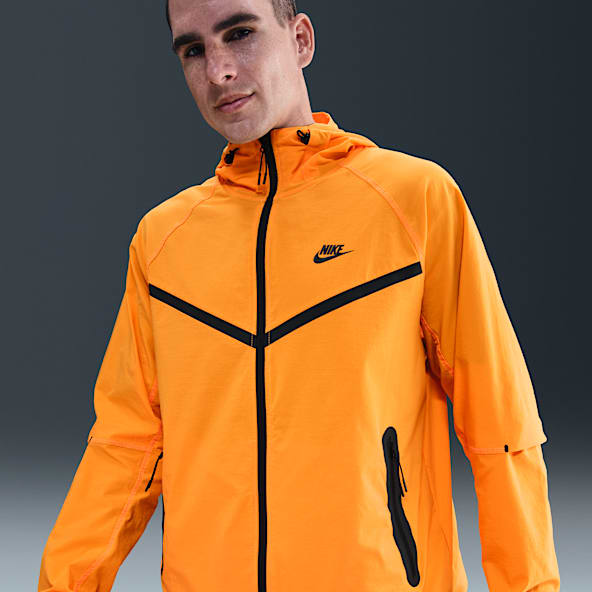 Nike ナイロンジャケットとパンツセット Lサイズ グレー/イエロー Nike ナイロンジャケットとパンツセット Lサイズ グレー